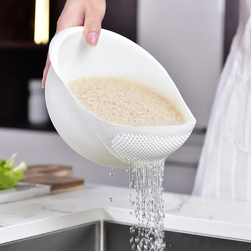 Passoire Fruits et Légumes – Polyvalent en plastique blanc pour égoutter facilement les aliments dans la cuisine