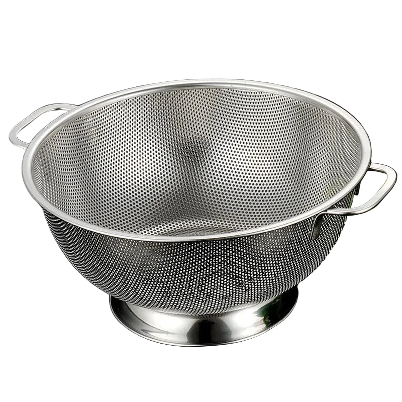 Passoire inox avec poignées 28,5 cm, grande passoire de cuisine idéale pour les aliments et les pâtes