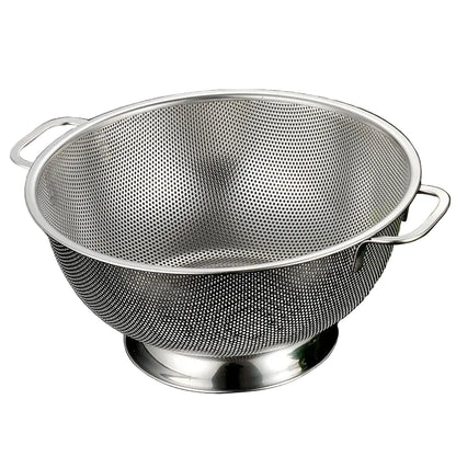 Passoire inox avec poignées 28,5 cm, grande passoire de cuisine idéale pour les aliments et les pâtes