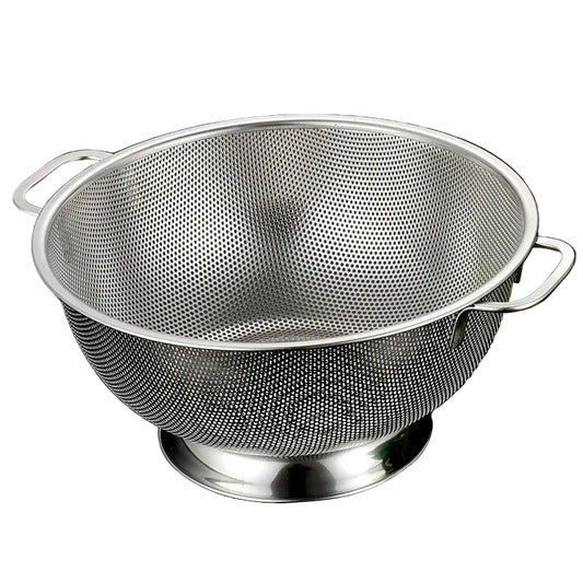 Passoire inox avec poignées 28,5 cm, grande passoire de cuisine idéale pour les aliments et les pâtes