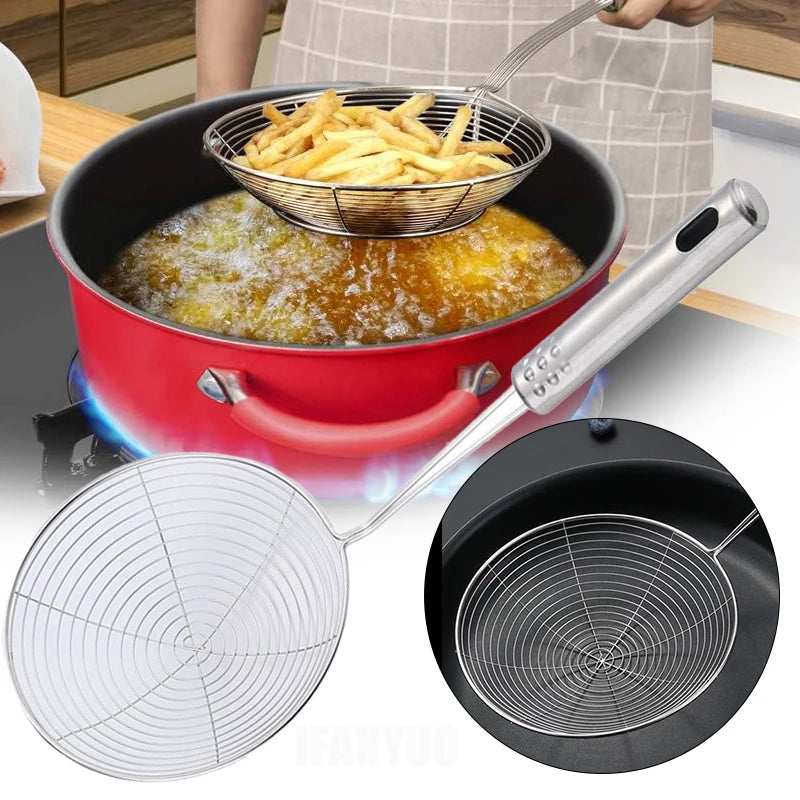 Passoire Inox Cuisine – Égouttoir et Filtre Multifonction pour frire et égoutter les aliments facilement