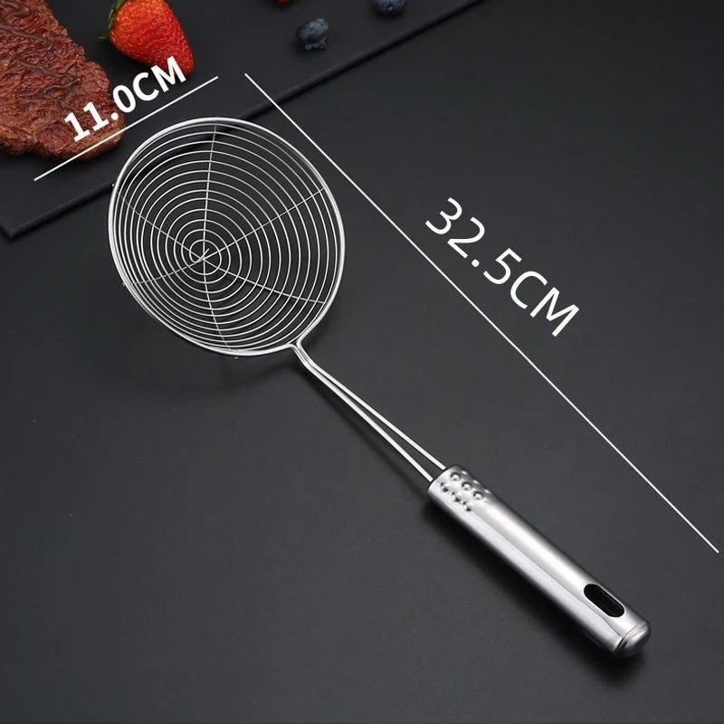Passoire Inox Cuisine – Égouttoir et Filtre Multifonction avec poignée en acier inoxydable et dimensions 32 5 cm par 11 cm