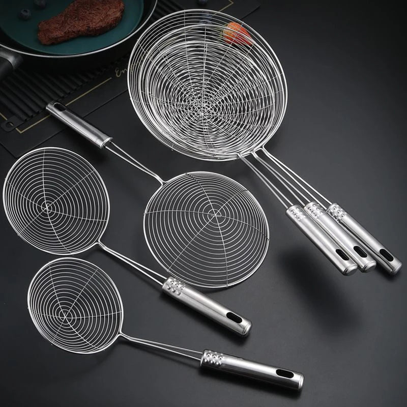 Ensemble de passoires en acier inoxydable Ustensile de chef Passoire Inox Cuisine – Égouttoir et Filtre Multifonction