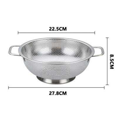 Passoire Inox Microperforée 22,5 cm à Deux Anses idéale pour égoutter les aliments avec facilité