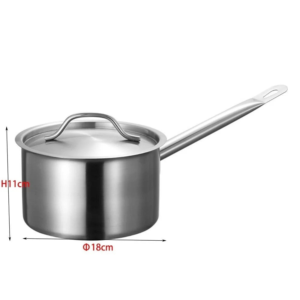 Petite Casserole Inox avec Couvercle – Induction & Tous Feux, 18cm de diamètre et 11cm de hauteur