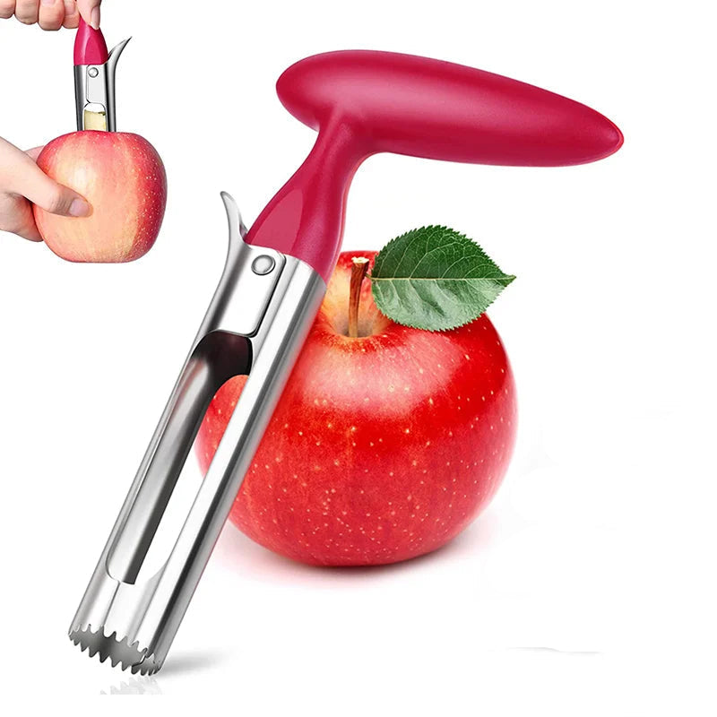 Vide-Pomme Inox PGY avec poignée ergonomique pour retirer facilement les coeurs de pommes