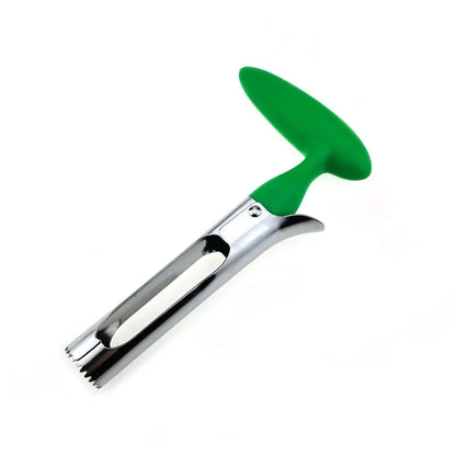 Vide-Pomme Inox PGY en métal avec poignée verte ergonomique pour une utilisation confortable