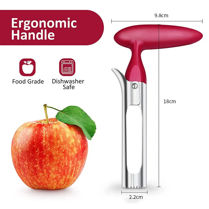Vide-Pomme Inox PGY avec poignée ergonomique, idéal pour peler les pommes facilement