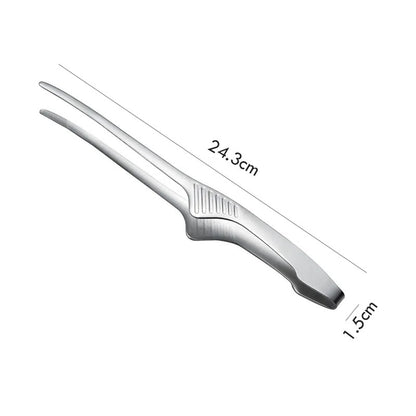 Pince de cuisine en inox autoportante de 24,3 cm pour une manipulation facile des aliments