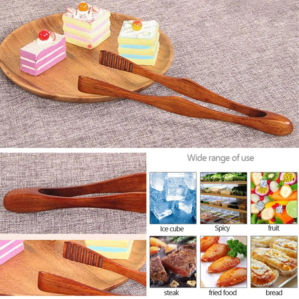 Pinces Alimentaires en Bois – Pratiques & Écologiques pour servir des desserts et des aliments variés