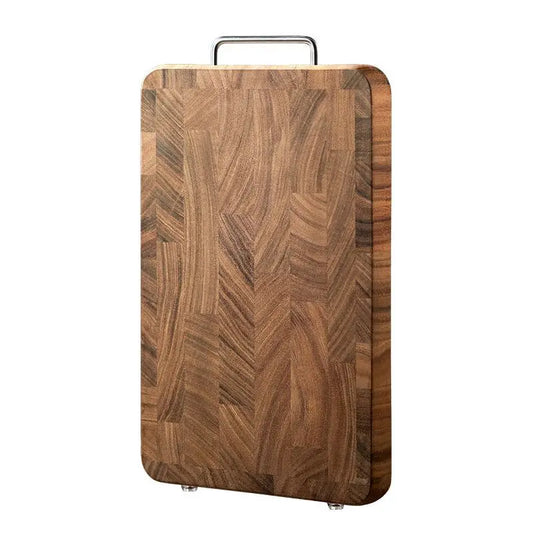 Planche à découper bois naturel – durable, écologique design avec poignée en métal par Ustensile de chef