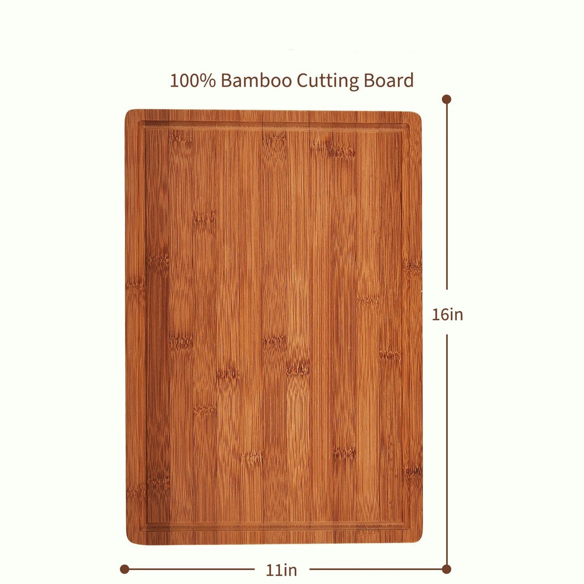 Planche à Découper en Bambou 40 × 28 cm avec Rigole pour une cuisine pratique et élégante