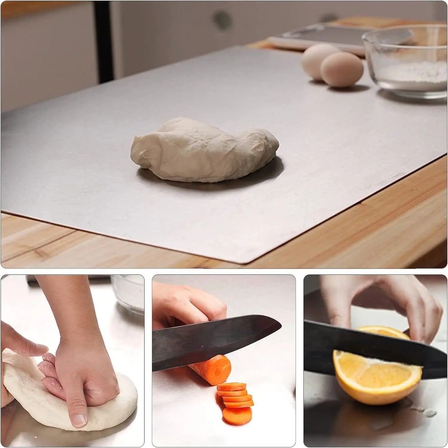 Planche à Découper Inox 30x40 cm Cuisine & Pâtisserie pour préparer des aliments avec efficacité