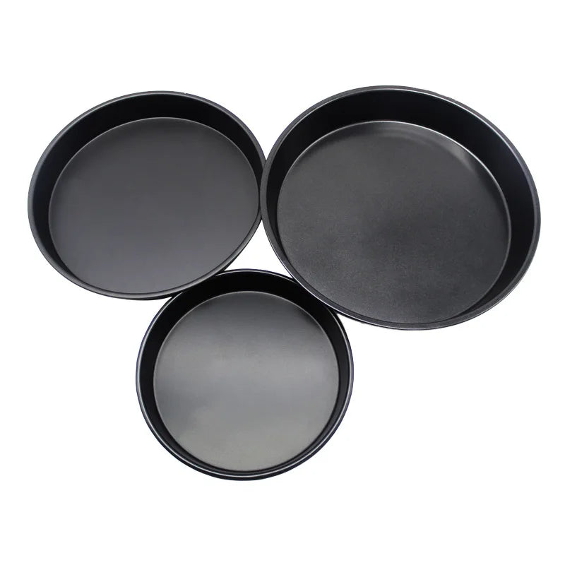 Plaque à Pizza & Quiche Antiadhésive en Acier Carbone – 6/8/9 tailles multiples pour cuisson parfaite