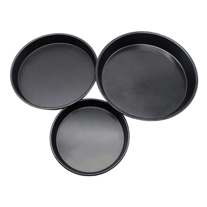 Plaque à Pizza & Quiche Antiadhésive en Acier Carbone – 6/8/9 tailles multiples pour cuisson parfaite