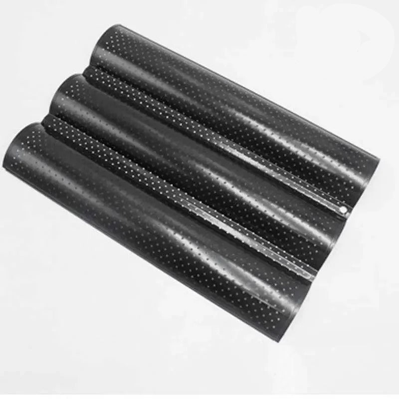 Plaque de cuisson pour pain rainuré en acier au carbone – 2, 3 ou 4 vagues, parfaite pour la boulangerie maison