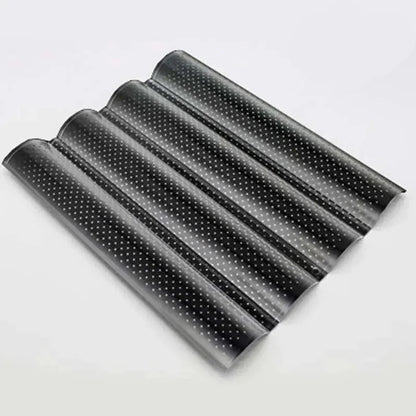 Plaque de cuisson pour pain rainuré en acier au carbone avec 4 vagues pour une cuisson uniforme