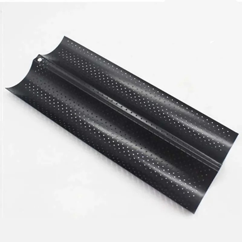 Plaque de cuisson pour pain rainuré en acier au carbone – 2, 3 ou 4 vagues avec trou de suspension