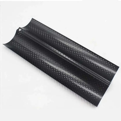 Plaque de cuisson pour pain rainuré en acier au carbone – 2, 3 ou 4 vagues avec trou de suspension