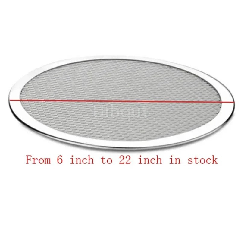 Plaque de cuisson pour pizza antiadhésive en aluminium filet métallique sans couture de 6 à 22 pouces
