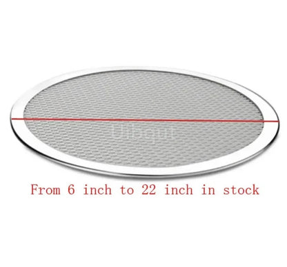 Plaque de cuisson pour pizza antiadhésive en aluminium filet métallique sans couture de 6 à 22 pouces