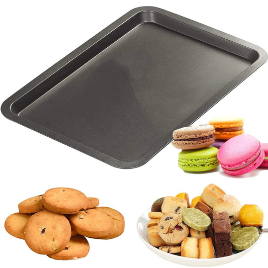 Plaque de cuisson rectangulaire pour four antiadhésive en acier carbone pour biscuits et cuisson homogène.