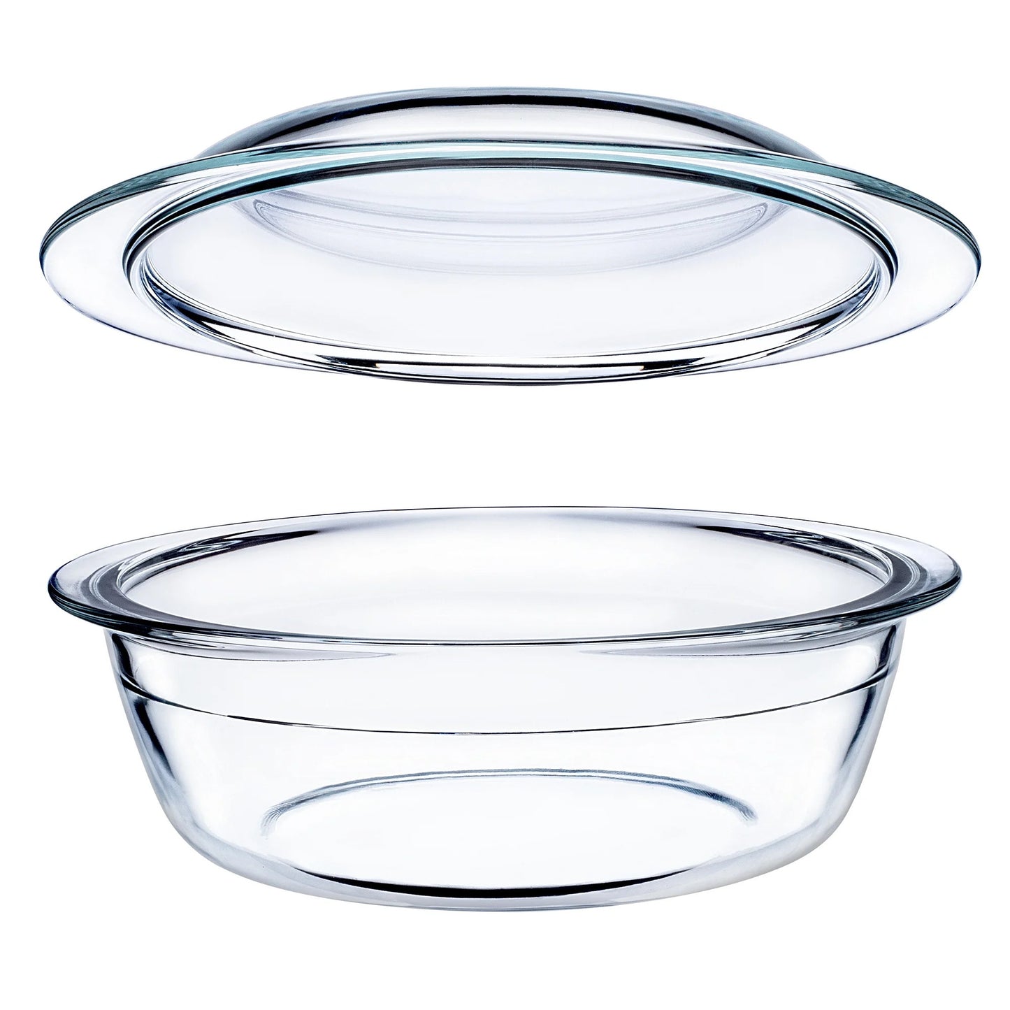 Plat à gratin en verre 2,2L résistant four 300°C avec couvercle hermétique pour cuisson et conservation