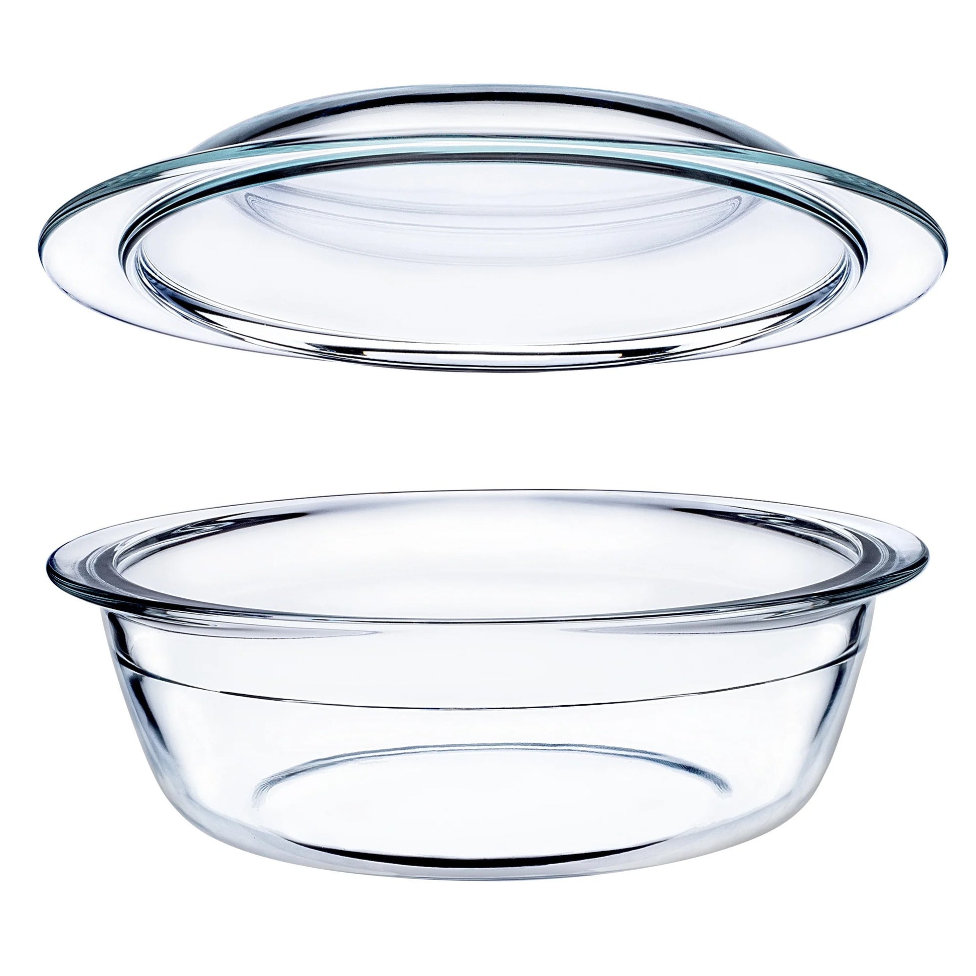 Plat à gratin en verre 2,2L résistant four 300°C avec couvercle hermétique pour cuisson et conservation