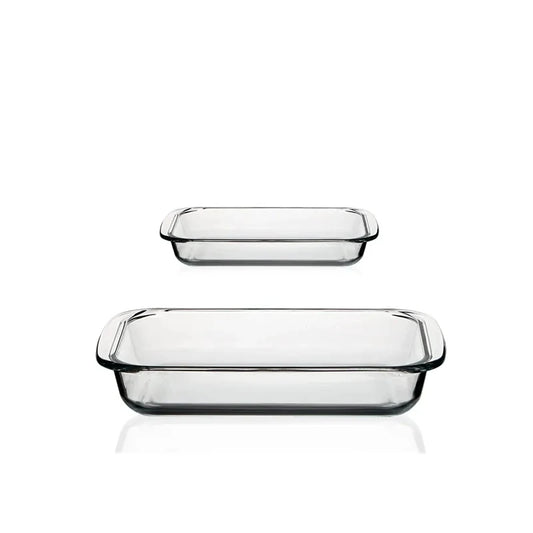 Plat en verre pour four et micro-ondes – 3 tailles transparentes avec bords arrondis