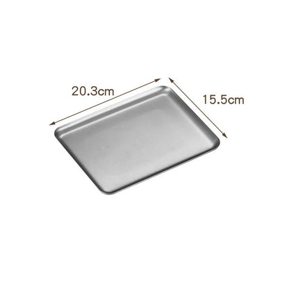 Plateau Inox Multi-Usage – 4 Tailles – Pratique & Durable en acier inoxydable avec dimensions 20.3x15.5 cm