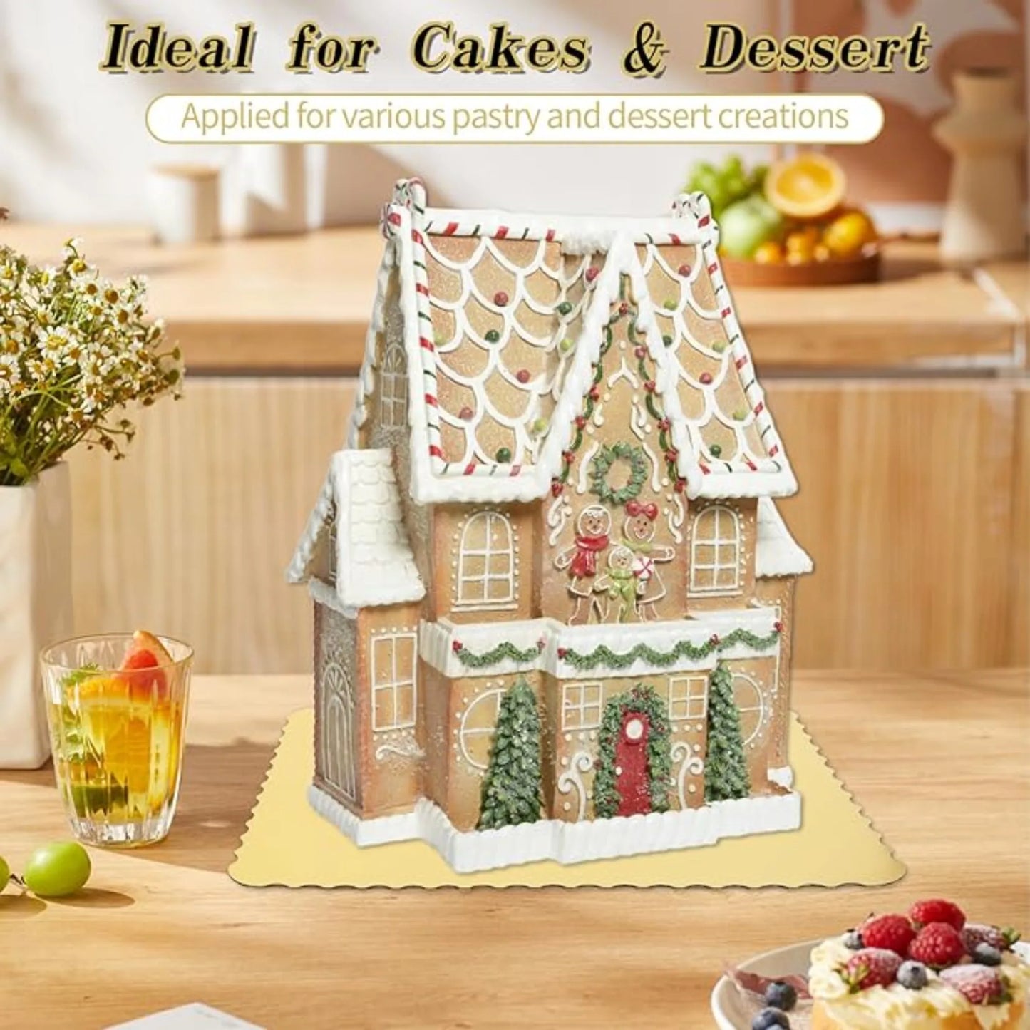 Plateaux à Gâteaux Rectangulaires Jetables - lot de 20, idéaux pour les créations de pâtisseries et desserts
