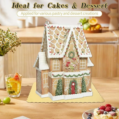 Plateaux à Gâteaux Rectangulaires Jetables - lot de 20, idéaux pour les créations de pâtisseries et desserts
