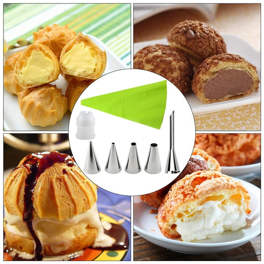 Kit de 7 pièces de Poche à Douille en Silicone Réutilisable avec différents embouts pour pâtisserie