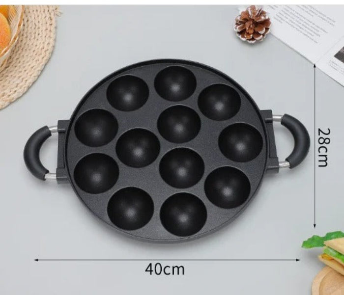 Poêle à Œufs Antiadhésive Pancakes & Omelettes avec 12 alvéoles pour une cuisson facile