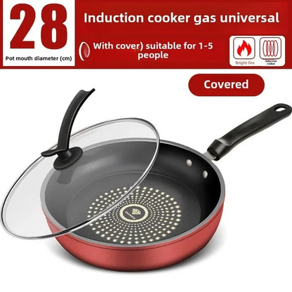 Poêle Antiadhésive avec Couvercle pour Plaques à Induction et Gaz – Cuisson Homogène pour 1 à 5 personnes