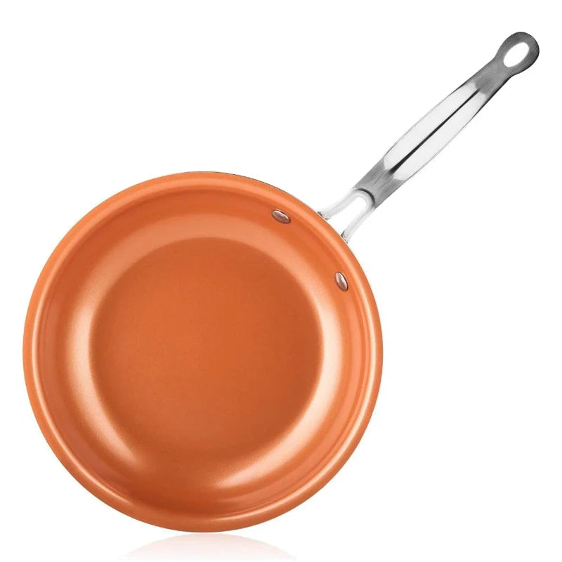 Poêle Céramique Antiadhésive Induction – 20 à 28 cm avec un design élégant en orange