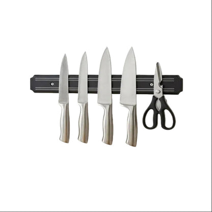 Porte-Couteaux Magnétique Mural pour Cuisine avec couteaux en acier inoxydable et ciseaux