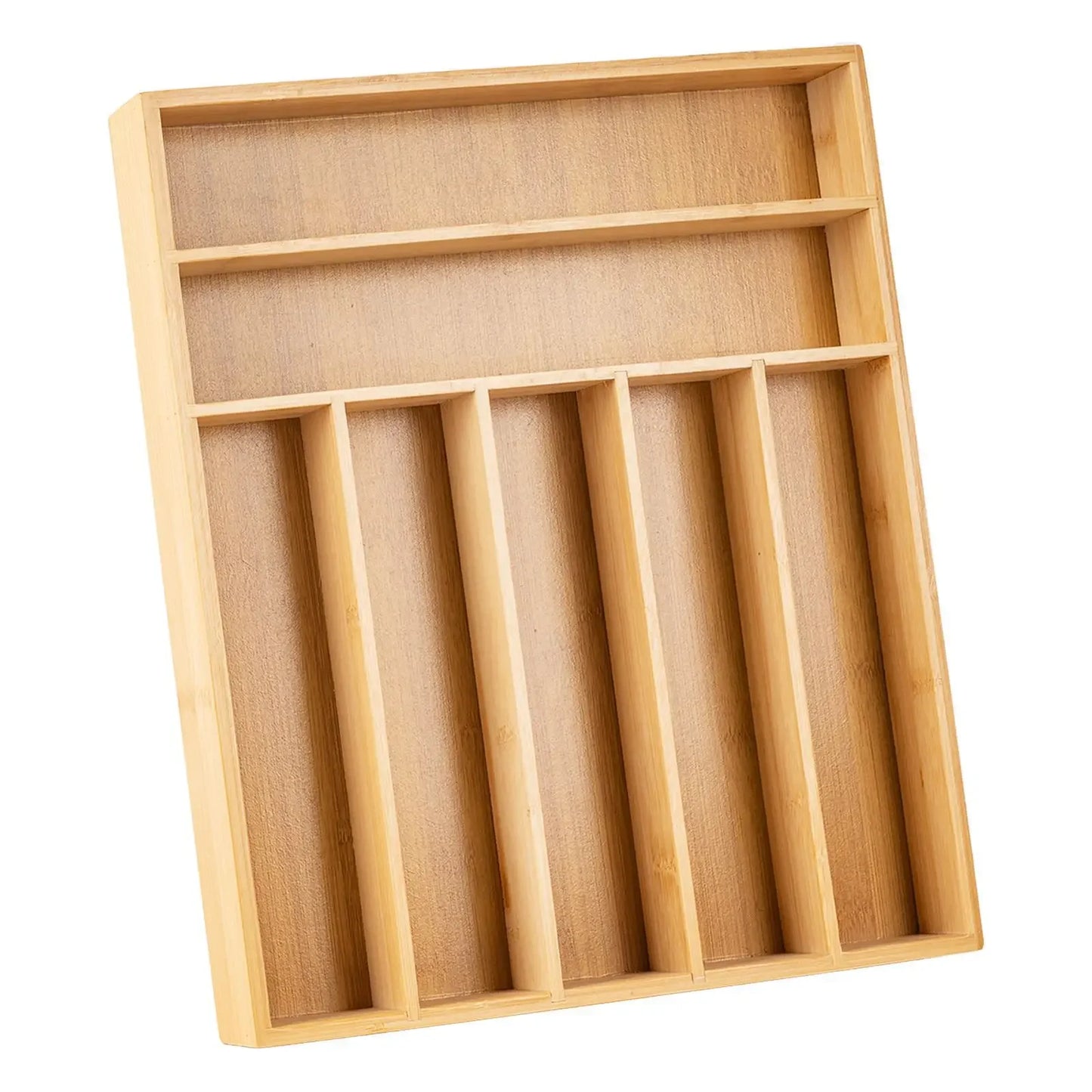 Porte-Couverts de Table Design – Compact et Élégant en bois naturel avec compartiments pour ustensiles de chef
