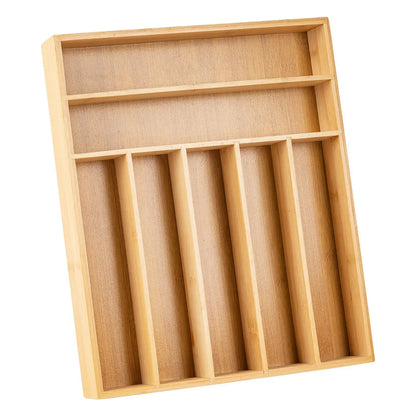 Porte-Couverts de Table Design – Compact et Élégant en bois naturel avec compartiments pour ustensiles de chef