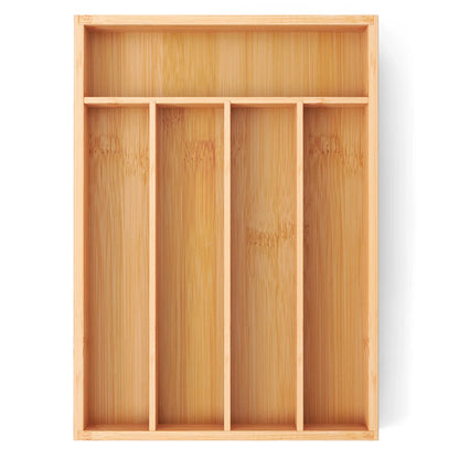 Porte-Couverts de Table Design – Compact et Élégant en bois naturel avec compartiments pour organiser les ustensiles de chef