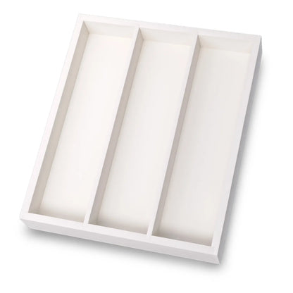 Porte-Couverts de Table Design – Compact et Élégant en plastique blanc avec trois compartiments