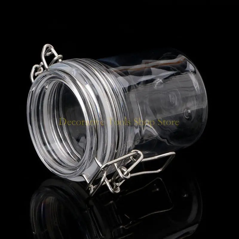 Pot hermétique 500 ml en verre transparent avec fermeture à clip métal pour conservation aliments