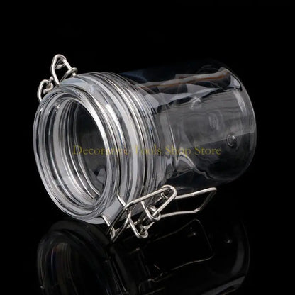 Pot hermétique 500 ml en verre transparent avec fermeture à clip métal pour conservation aliments
