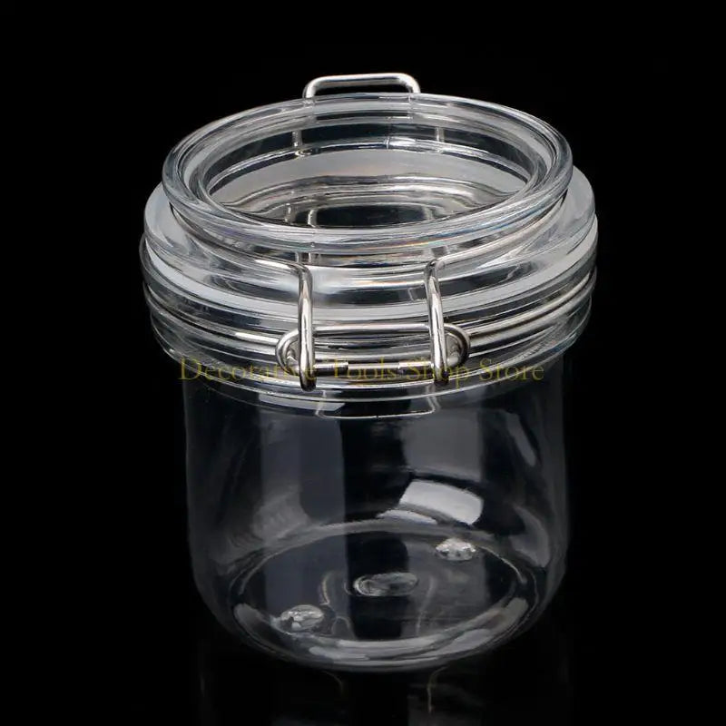 Pot hermétique 500 ml transparent avec fermeture clip en métal pour conservation des aliments