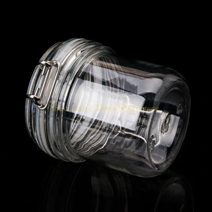 Pot hermétique 500 ml en verre transparent avec fermeture métallique sécurisée pour conservation alimentaire