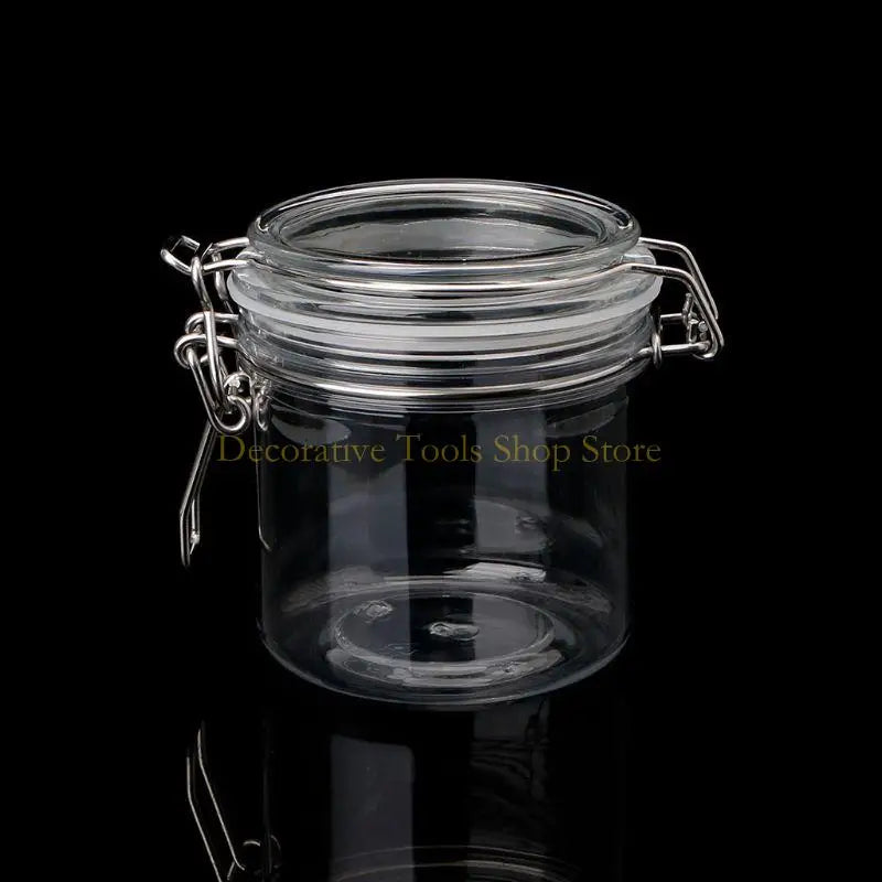 Pot hermétique 500 ml transparent avec fermeture à clip en métal pour conservation des aliments