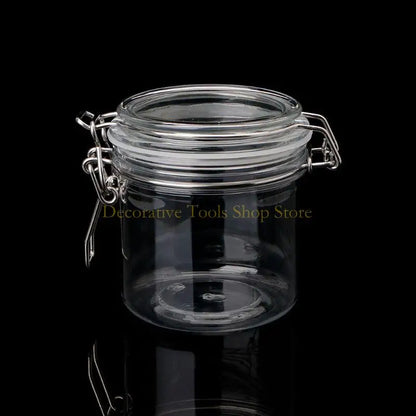 Pot hermétique 500 ml transparent avec fermeture à clip en métal pour conservation des aliments