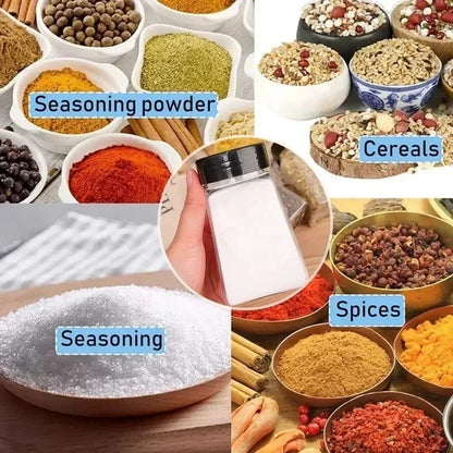 Pots à Épices 270 ml avec Couvercle Shaker – Lot de 5, offrant un rangement pratique pour vos épices et assaisonnements.