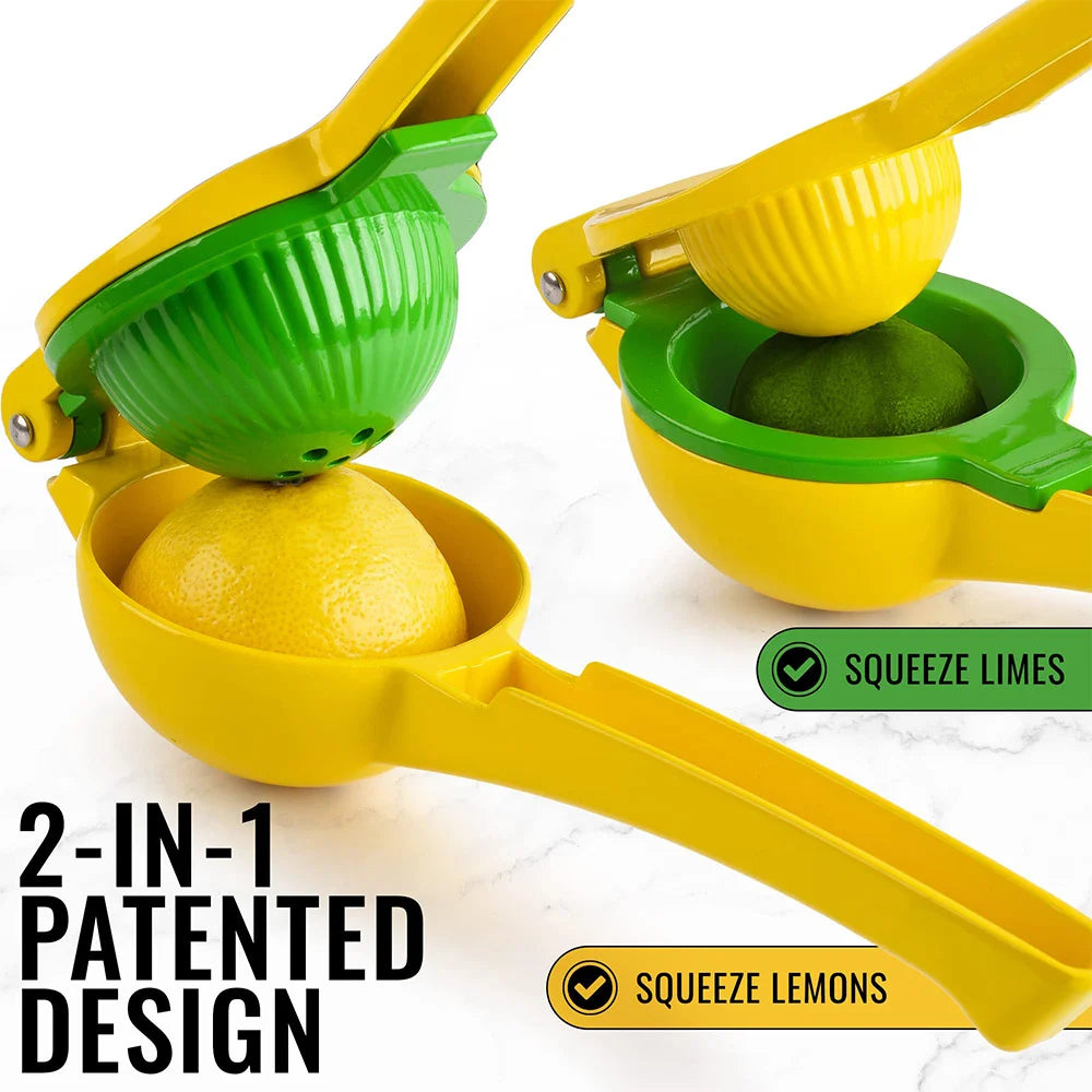Presse-Agrumes Manuel Inox 2-en-1 – Citron & Lime Facile avec design ergonomique pour un pressage facile