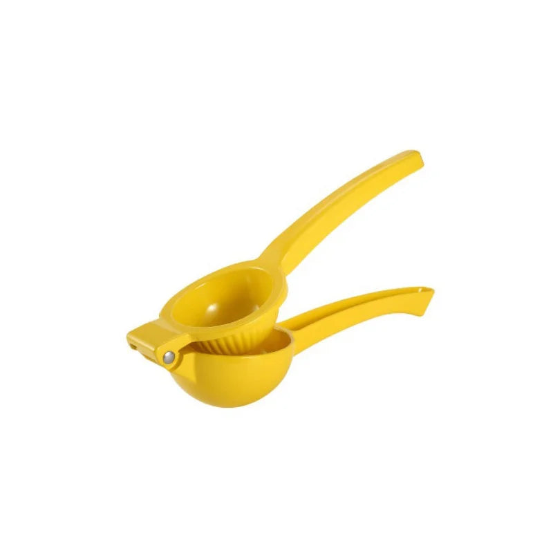 Presse-Agrumes Manuel Inox 2-en-1 – Citron & Lime Facile en jaune avec deux compartiments pour un pressage facile